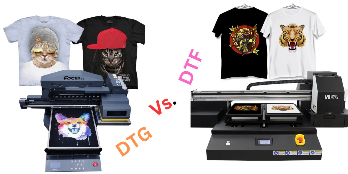 DTG vs. DTF printer designs