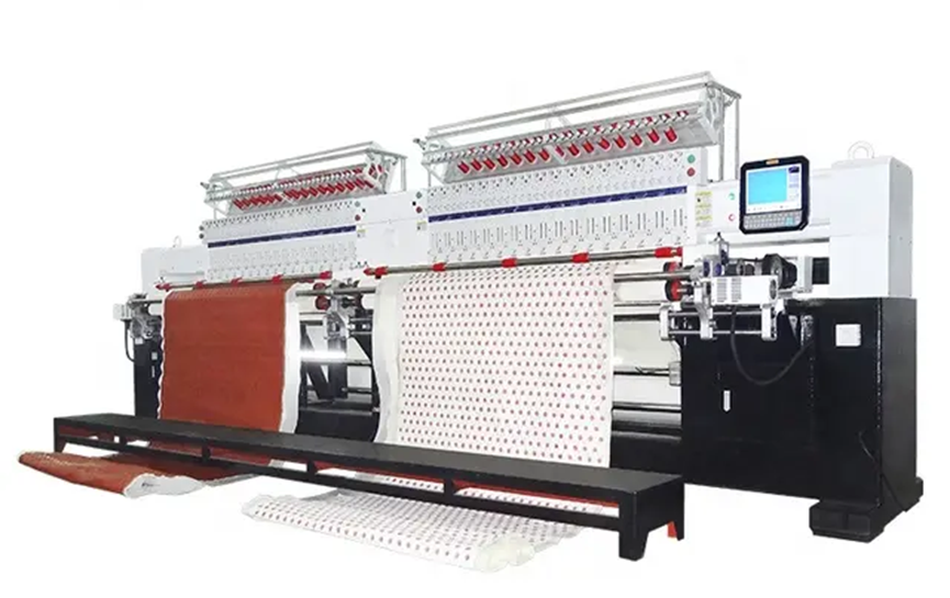 Double head quilting leather embroidery machine