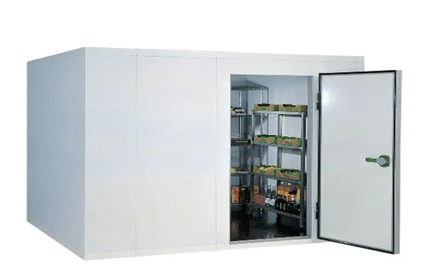 Reach-in cooler with condensing unit