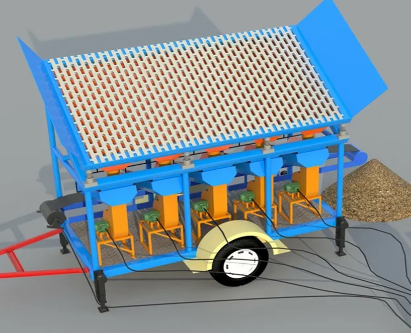 Gold drywasher used in the desert
