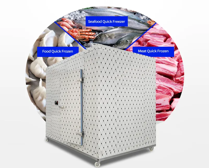 Portable walk-in freezers with condensing unit