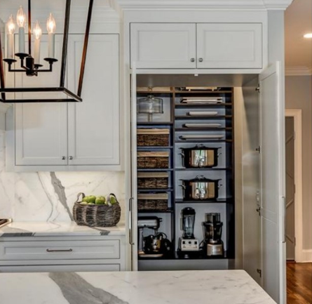 hidden walk-in kitchen pantry
