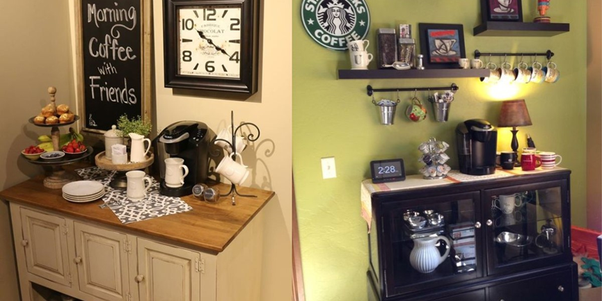 customized kitchen coffee bar table