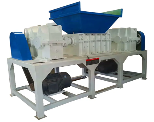 Plastic scrap double-shaft metal shredder machine