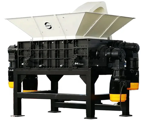 Four-shaft shredding machine
