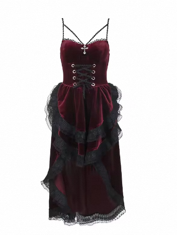  Gothic Velvet Witch Vampire Cottage Core Outfit
