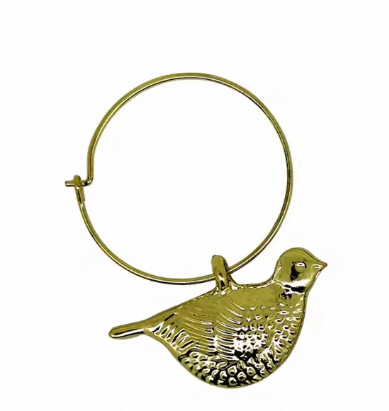 bird metal wine bottle charms 